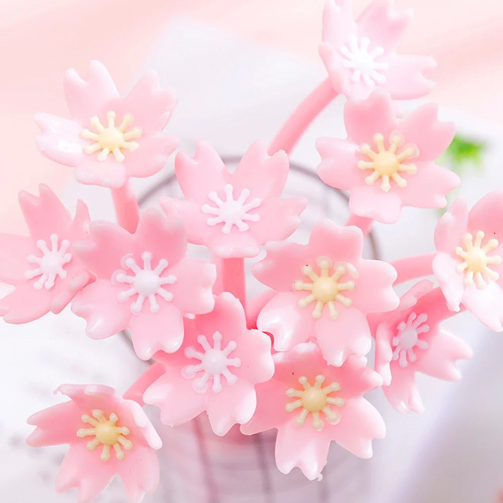 

10Pcs Aesthetic Flower Design Gel Pen Portable Writing Tool for Students Teachers Daily Use School Office Stationery