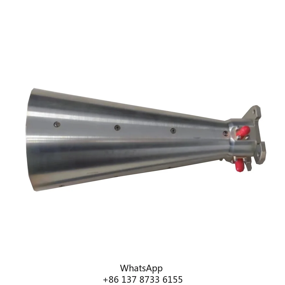 SWT 6GHz~18GHz Horizontal Vertical Dual Linear Polarization Cone Horn Base Station Antenna 12~18dB Gain -50K Communication