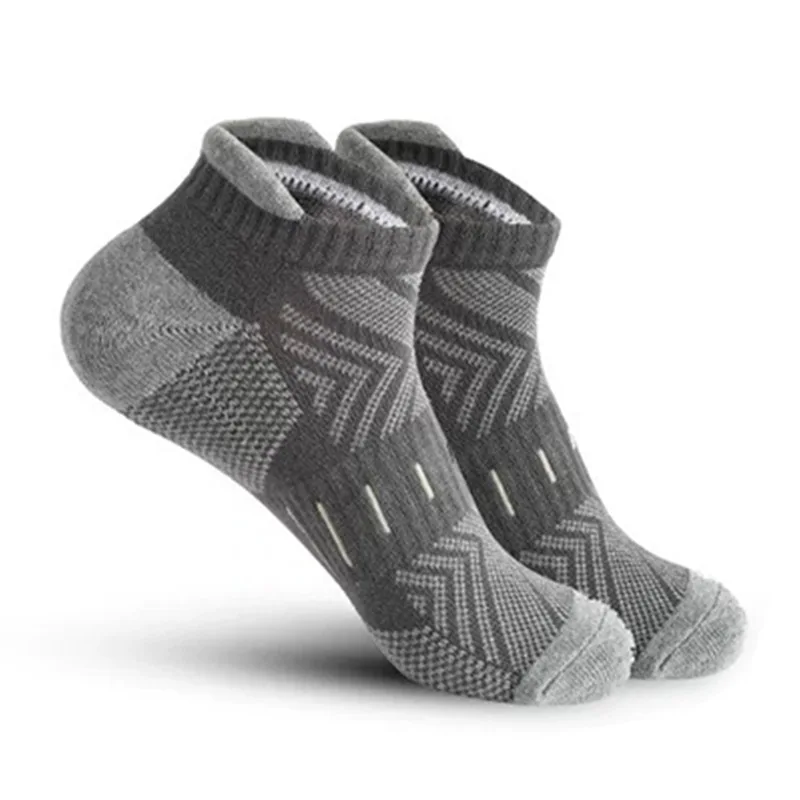 6 Paar Herren-Sportsocken, Atmungsaktive Gepolsterte Unsichtbare Socken für Laufen, Fitness, Tägliches Tragen