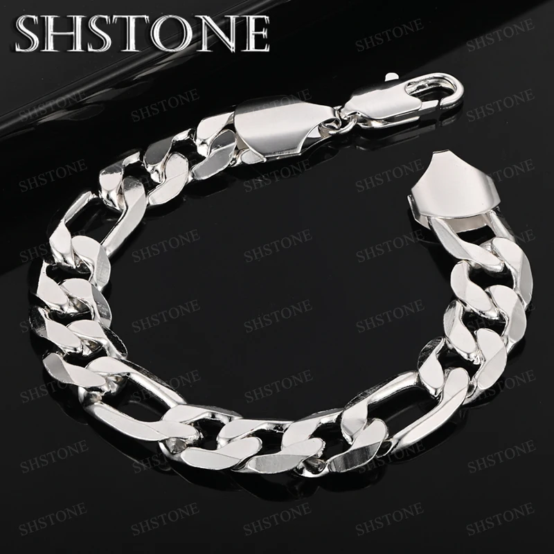 

Fashion Trend 925 Sterling Silver Bracelet For Women Men Valentine's Day Charm Silver Jewelry Birthday Party Luxury Accessories