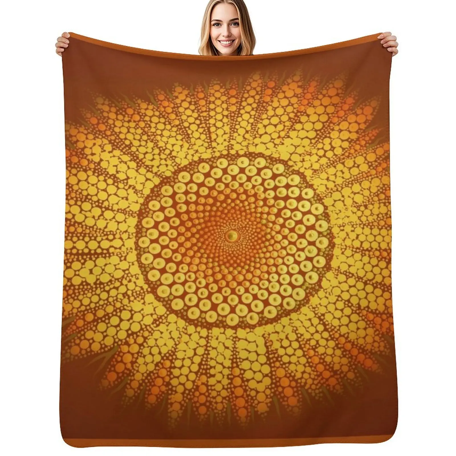 I Spotted a Sunflower in Gold Throw Blanket For Sofa Thin Blankets For Bed Sofa Quilt Summer Weighted Nap Blankets