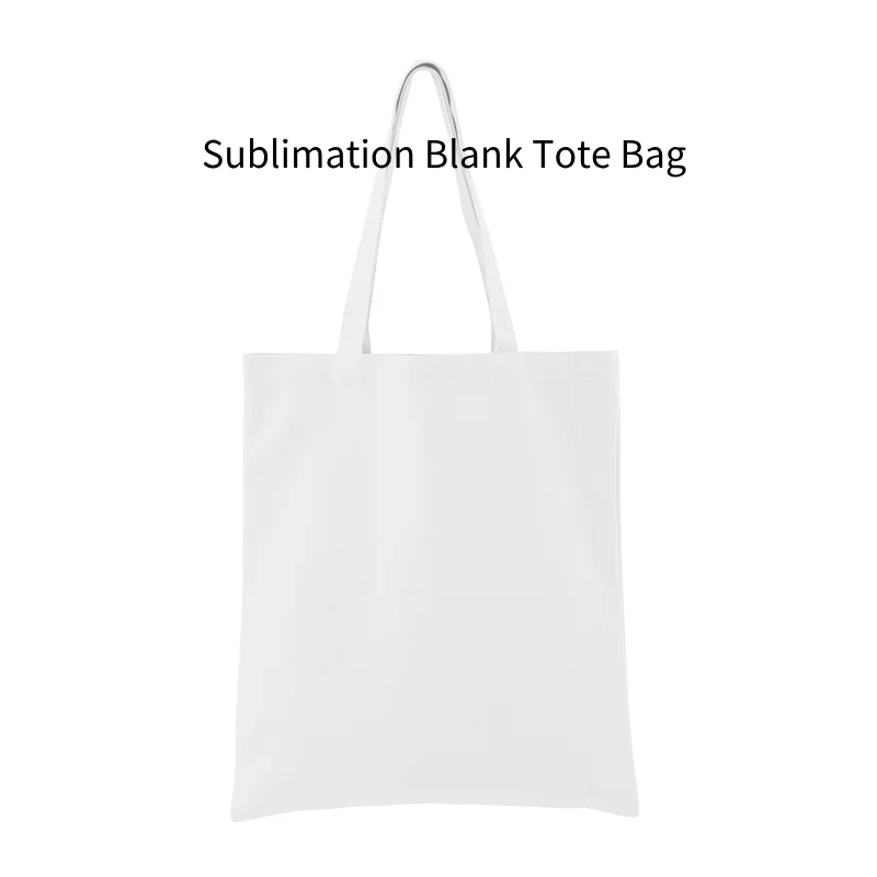 Sublimation Blank Shoping Bags Customizable Logo Fabric Bag Simpl Large Designer Handbags Shoulder Canvas Shopping Bag