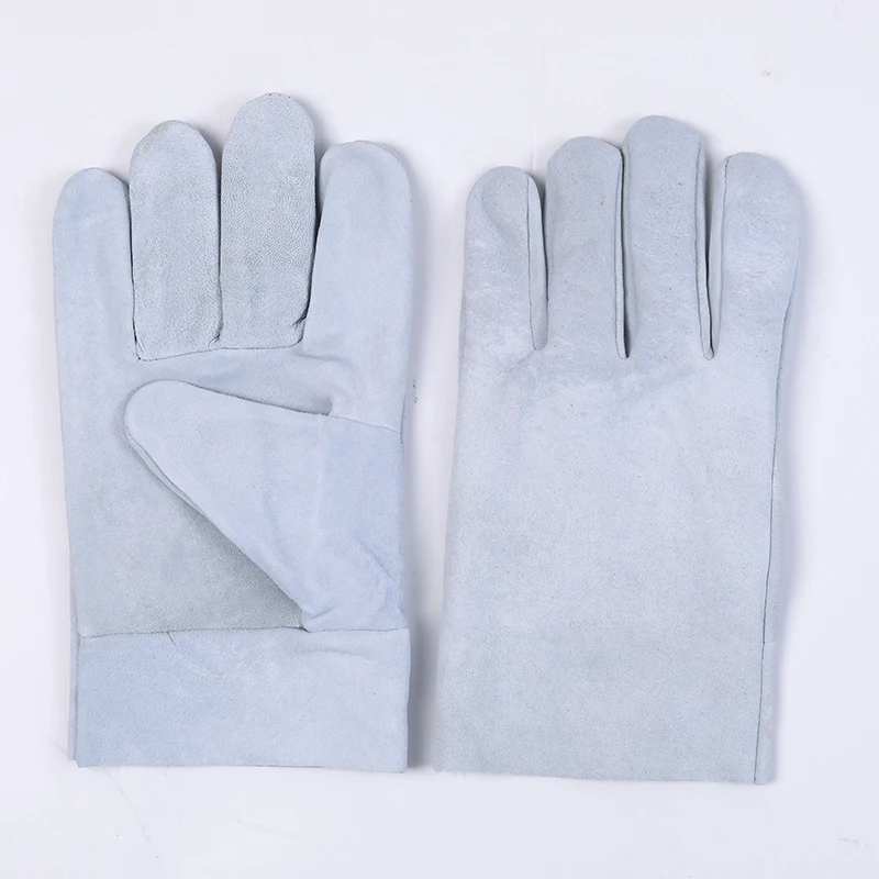 Gants de soudage électriques résistants à l'usure, protection personnelle contre les brûlures, protection du travail en cuir de vachette