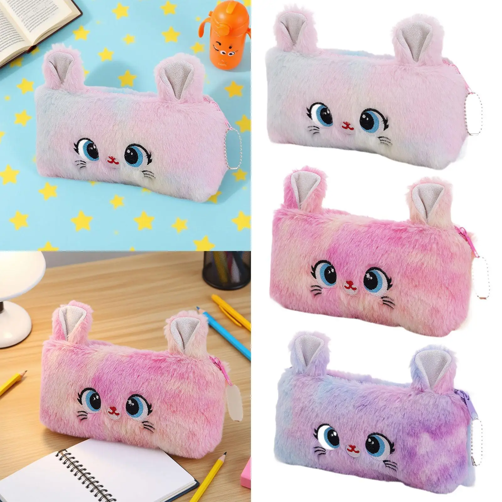 مقلمة بسحاب للإغلاق لطيفة، حقيبة مستحضرات تجميل خفيفة الوزن وحامل أقلام رصاص، حقيبة للمنزل، أعمال سفر للفنانين، مستلزمات #2