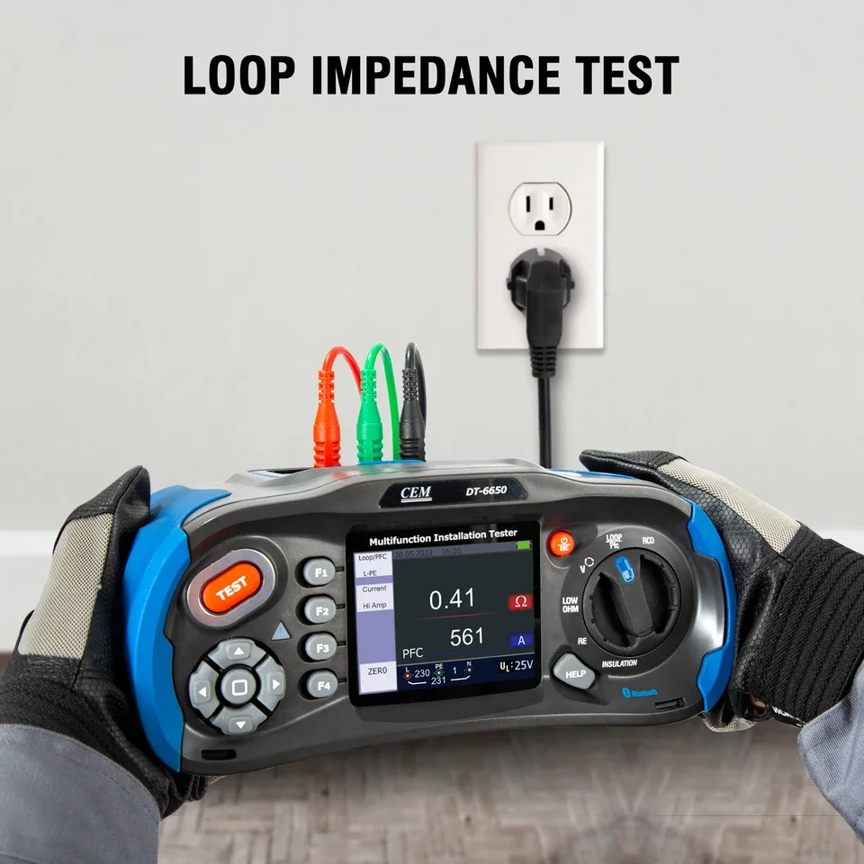 2026 Multifunction Installation Tester 4-in-1 | for + Military-Durability | 0.1% Precision Low Ohm RCD Loop | 80-500V High