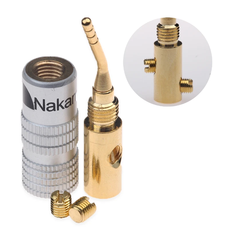 4pcs Gold-Plated Banana Plugs 4mm Banana Plug For Video Speaker Adapter Audio Jack Plug Wire Cable Connectors