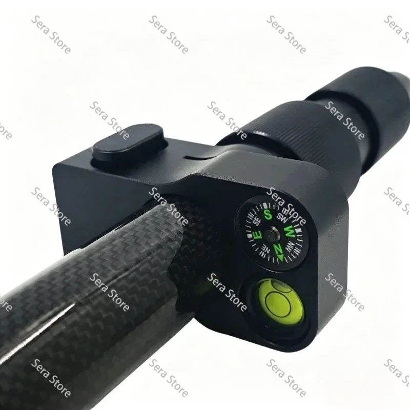 74 - 180cm Three-section Telescopic Centering Rod Portable RTK GPS Prism Measuring Rod Aluminum Alloy 5/8 X 11 Thread