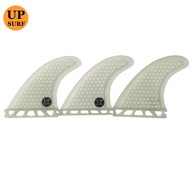 

Surf Fins Single M Tabs White Color Honeycomb Fiberglass 3 pieces set Fins Surfboard Single Tabs Fins stand up Paddle Board