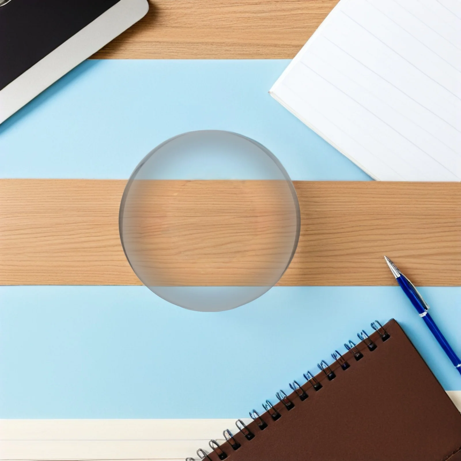 3 بوصة قبة عدسة مكبرة 6X الاكريليك القراءة المكبر للكتب الصحف مخططات التطريز سطح المكتب ثقالة الورق عدسة