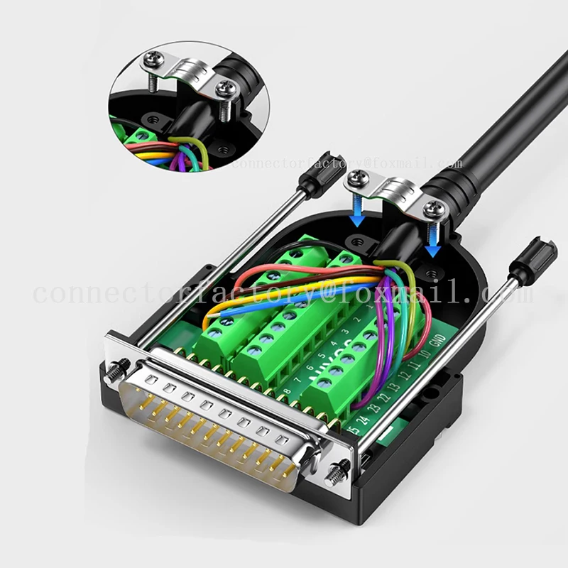 1Pcs 5Pcs 10Pcs Thin 25 Pin D-SUB Male/Female DB25 Connector Solder Free Signals Serial Port Plug Board DB25 Terminal Adapter