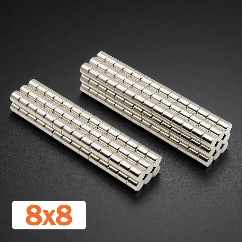 

8x8mm Super Strong Magnet N35 Round Magnetic NdFeB Neodymium Magnet Powerful Disc imanes Refrigerator Magnets ﻿