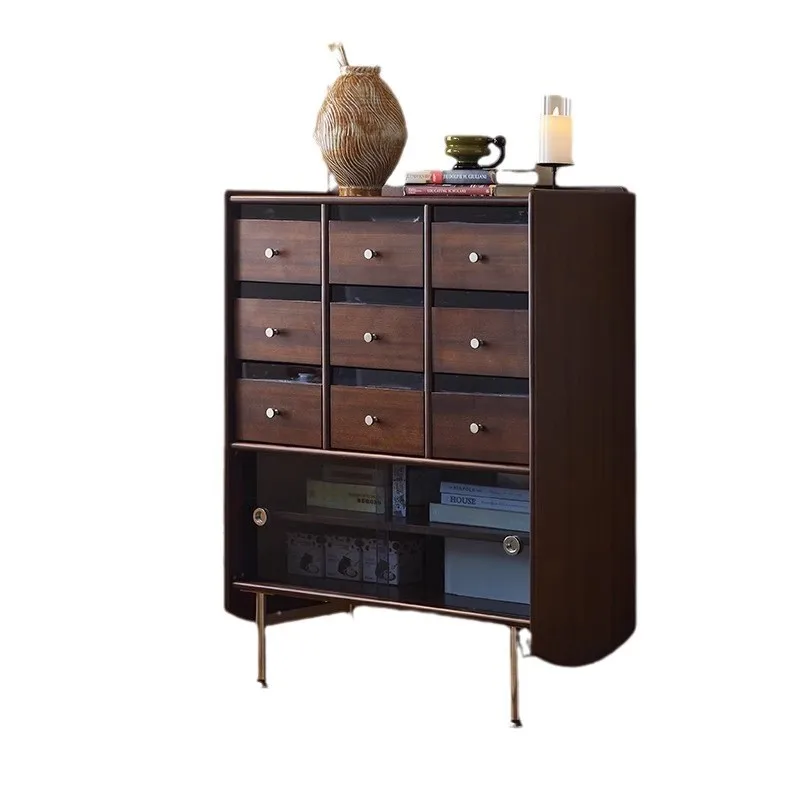 

Retro nine-bucket dining side living room TV side medieval storage locker bedroom bedside