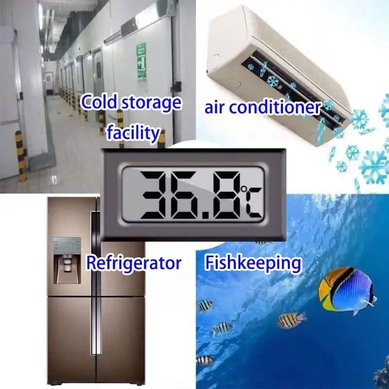 Temperature Measurement Meter for Fridge Aquarium Freezer Digital Thermometers Temperature Monitor with Waterproof Probe M4YD