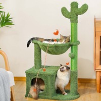 Cactus Cat Tree with Condo Hammock Scratching Post for Cat Bed Cat Tower Scratcher Cat Accessories Pet Cat Toys