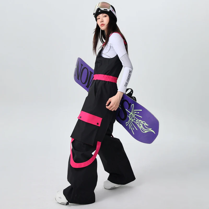 

Winter Waterproof Women Ski Overalls Outd Sport Mountain Man Snow Pants 3L Windproof Hiking Female Snowboard Trousers Clothes