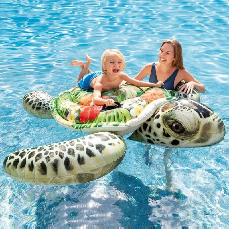 

Sea Turtle Inflatable Toys PVC Thickened Swimming Ring Large Pool Rafts For Kid Adult Summer Outdoor Beach Water Toy