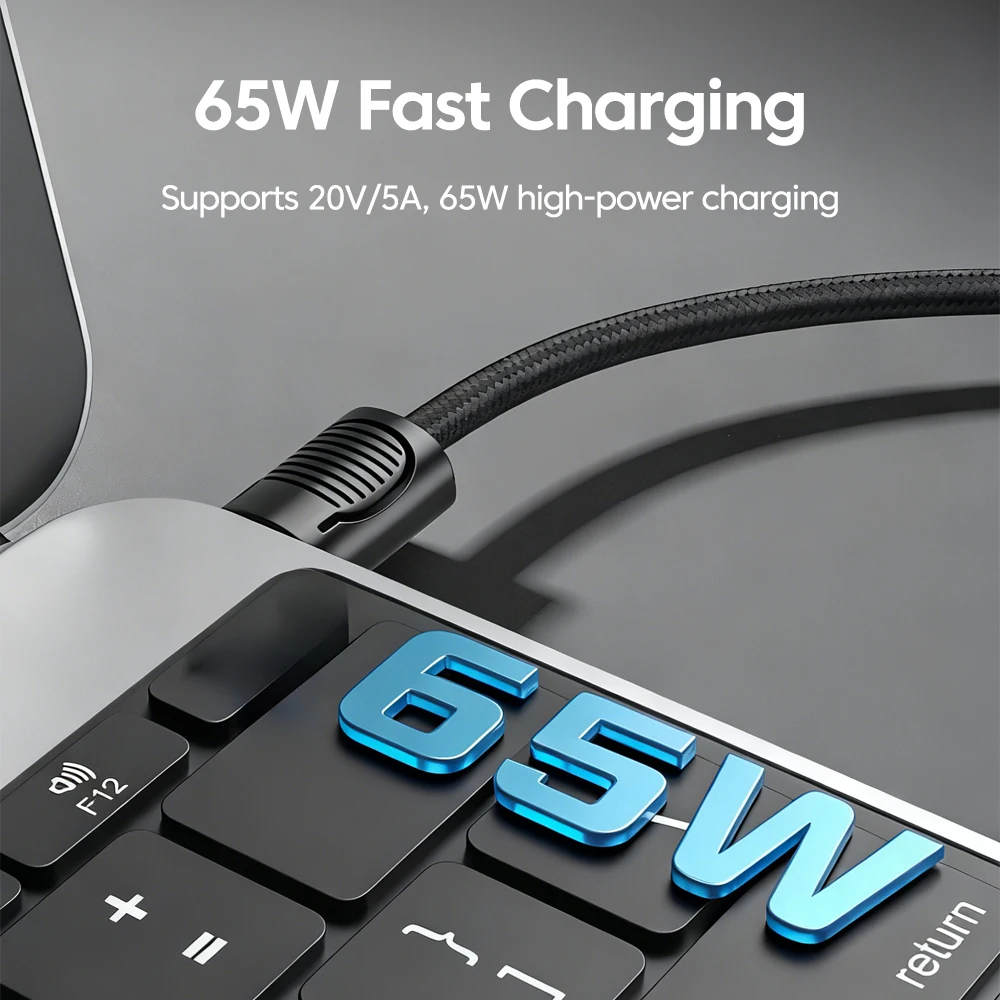 PD65W Lanyard Data Cable 20CM Short Cable Type C To Type C Fast Charging USB C To USB C Cable For iPhone 15 16 Sumung Power Bank