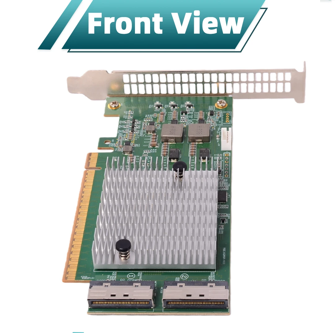 PCIe 5.0 Retimer Card MCIO X16 X8 Graphics Card GPU SSD Equipped External Video Hard Disk Expansion 32GT/S SFF-TA-1016 Rev11