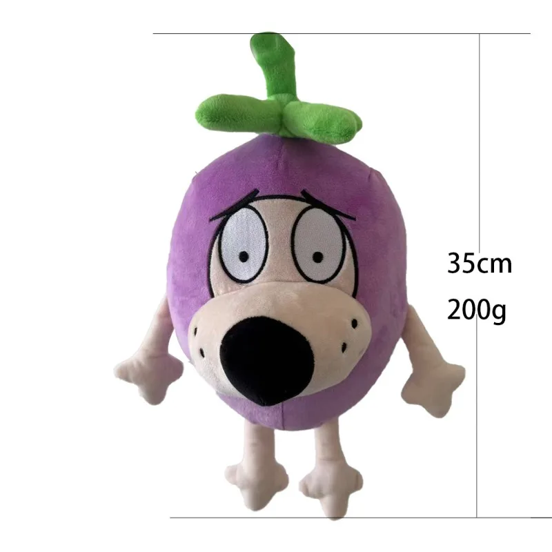 35cm/13.78in berinjela coragem pelúcia anime periféricos brinquedo de pelúcia dos desenhos animados ponto itens kawaii fontes de festa exibição colecionável
