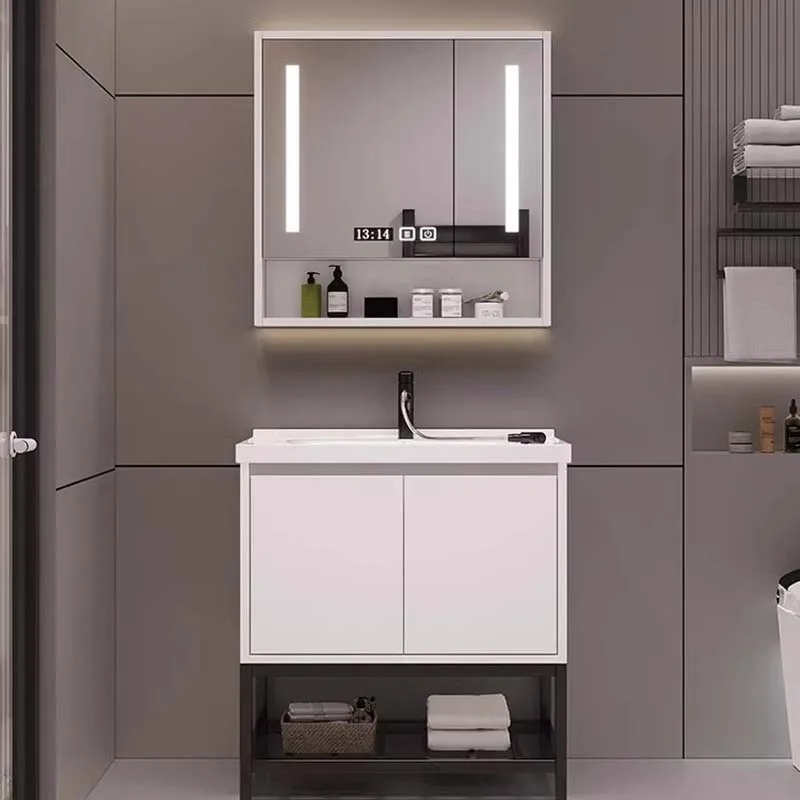 

Italian Home Bathroom Cabinets Nordic Modern Minimalism Bathroom Cabinets Space Saver Badezimmerschränke Postmodern Furniture