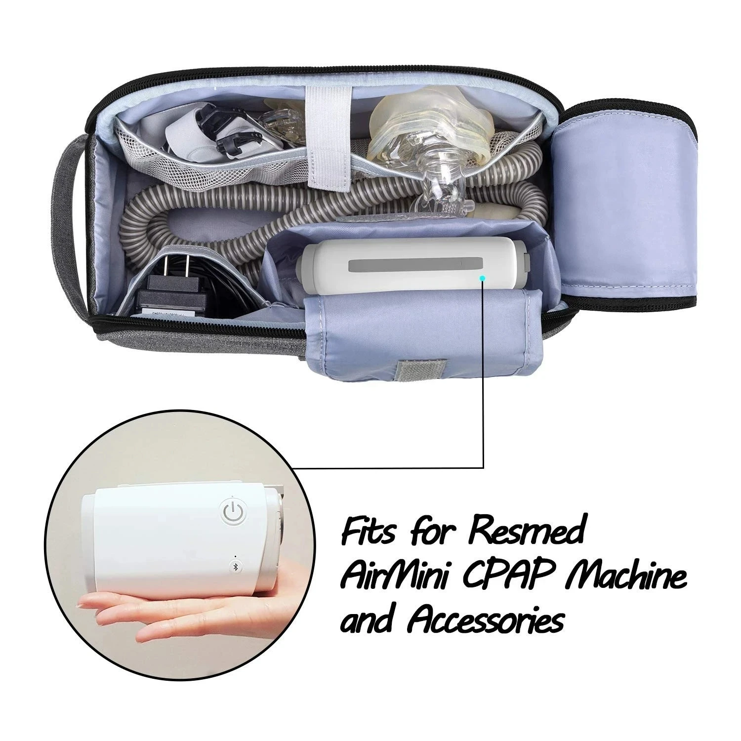 Portable Bag For Resmed Air Mini Ventilator Travel Bag CPAP Ventilator Accessories Sleep Apnea