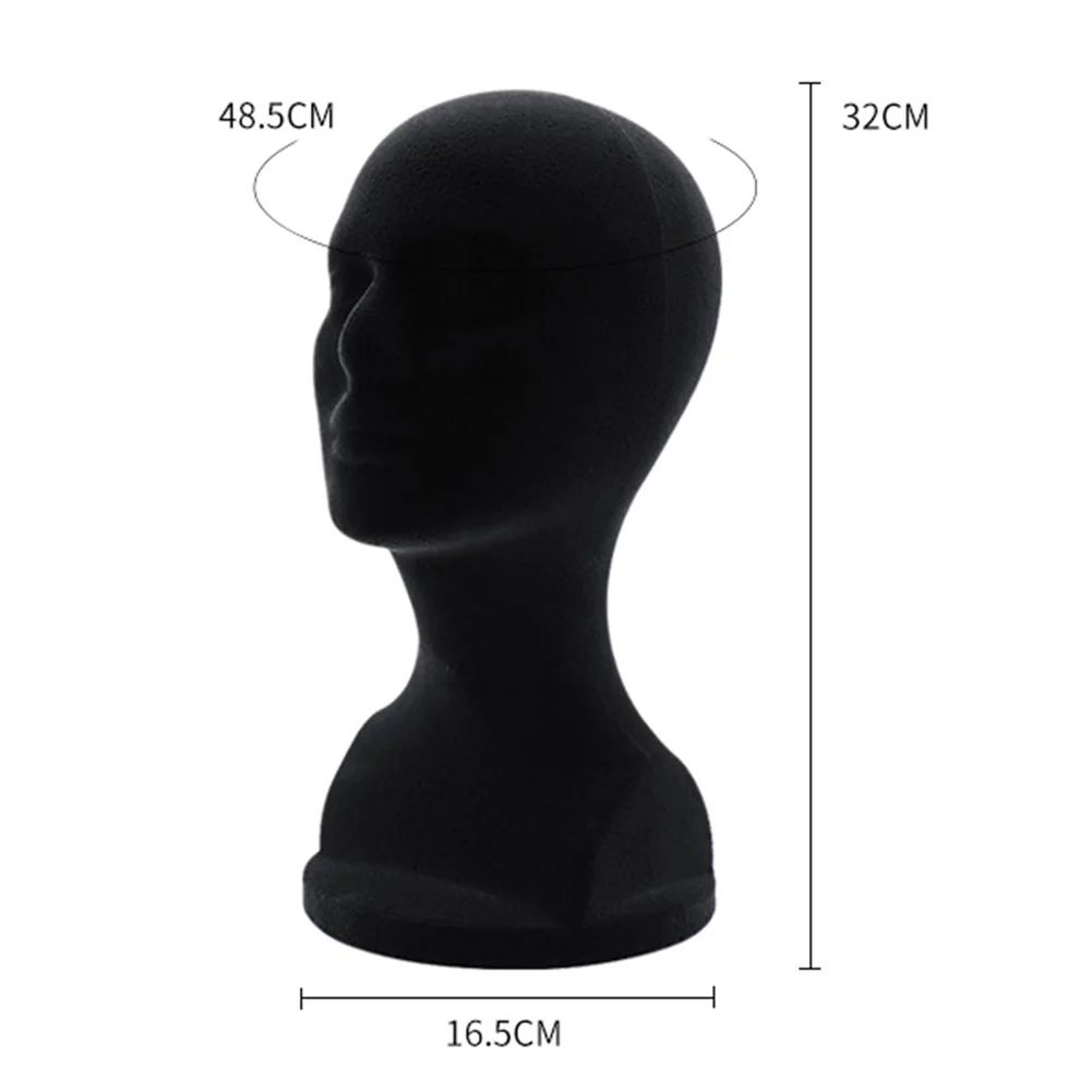 Male Foam Flocking Head Model for Displaying Glasses and Wigs