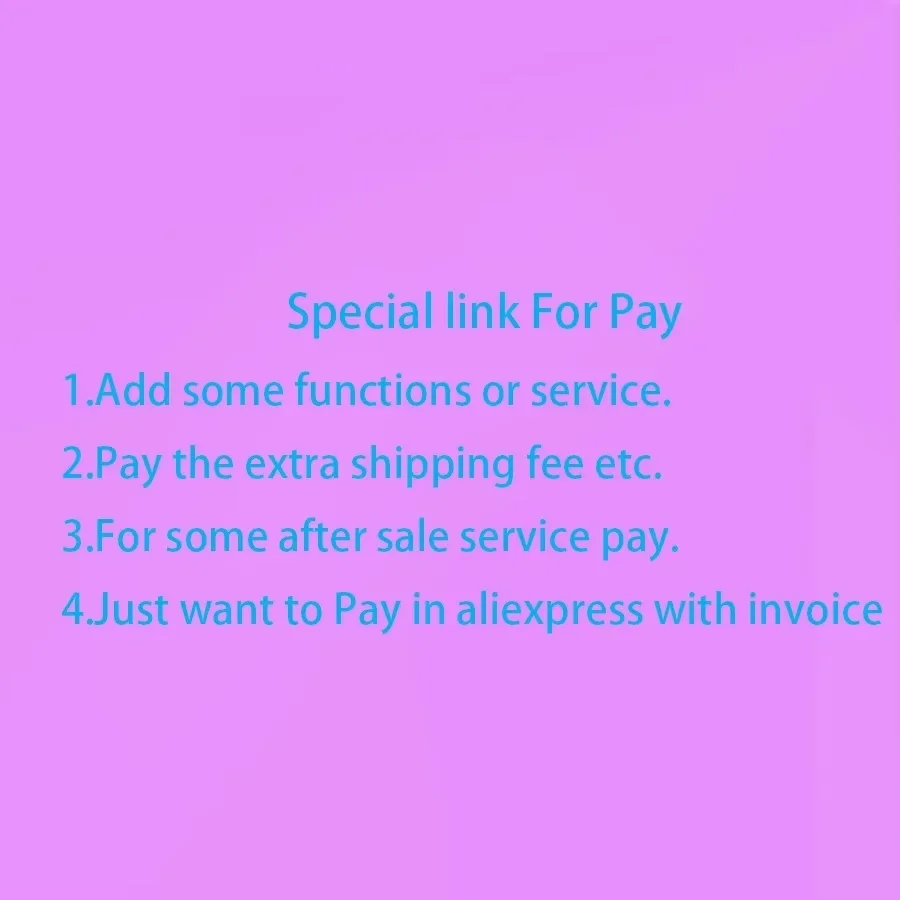 Extra Fee Shipping Cost Custom Fee Price Difference After-sales Service Top Up Special Payment Link for Customers to Pay