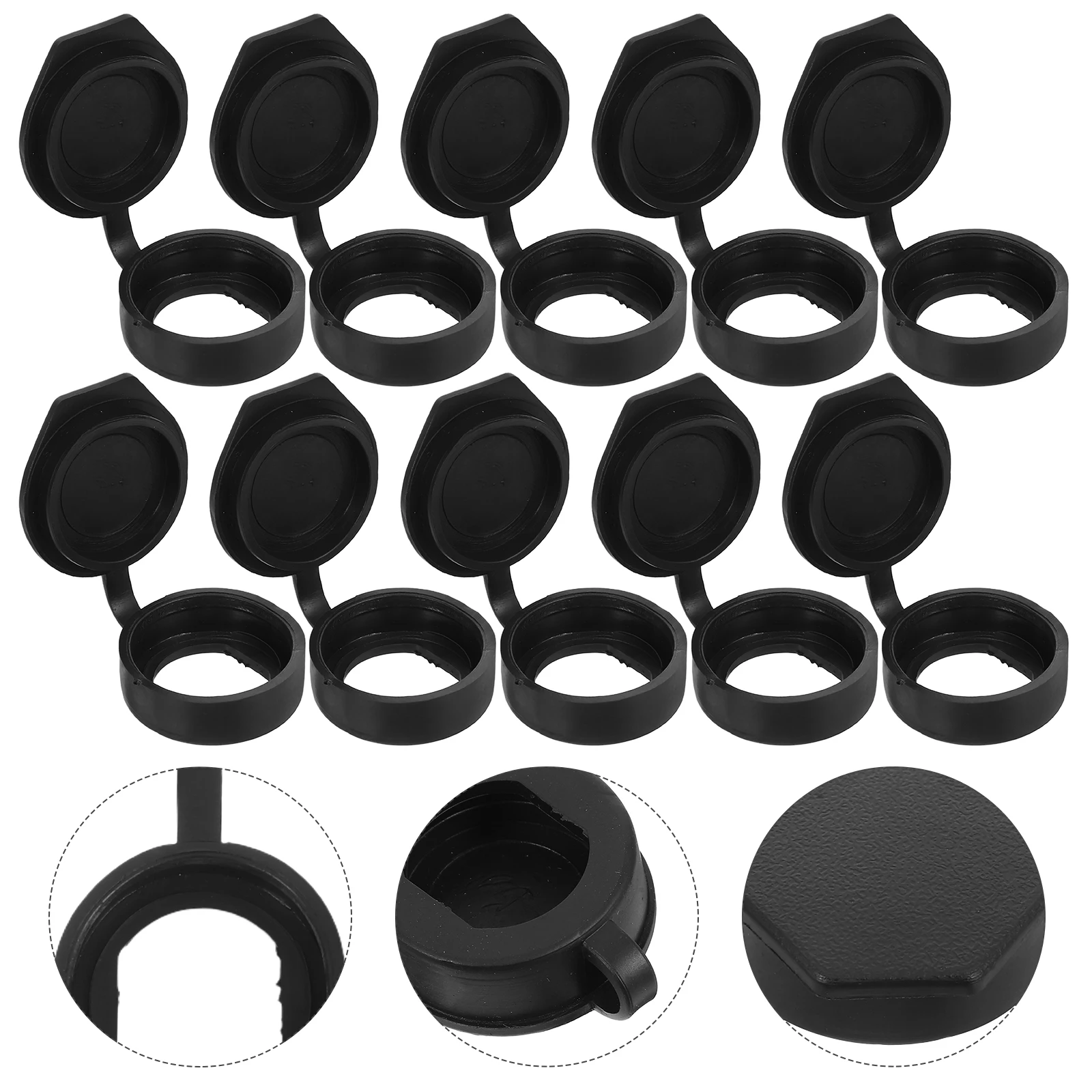 

10 Pcs Door Lock Dust Cover Protection Tin Cabinet Rubber Keyed Panel Waterproof Cam Caps Protective Safety