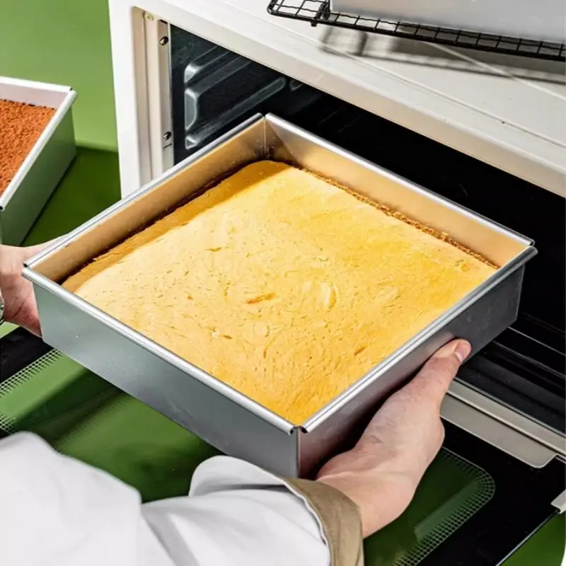 4/5/6/8/10 Inch Tiramisu Muffin Pan Aluminum Alloy Square Cake Pan Baking Mould Cheesecake Pan For Birthday Cake Cake Bread