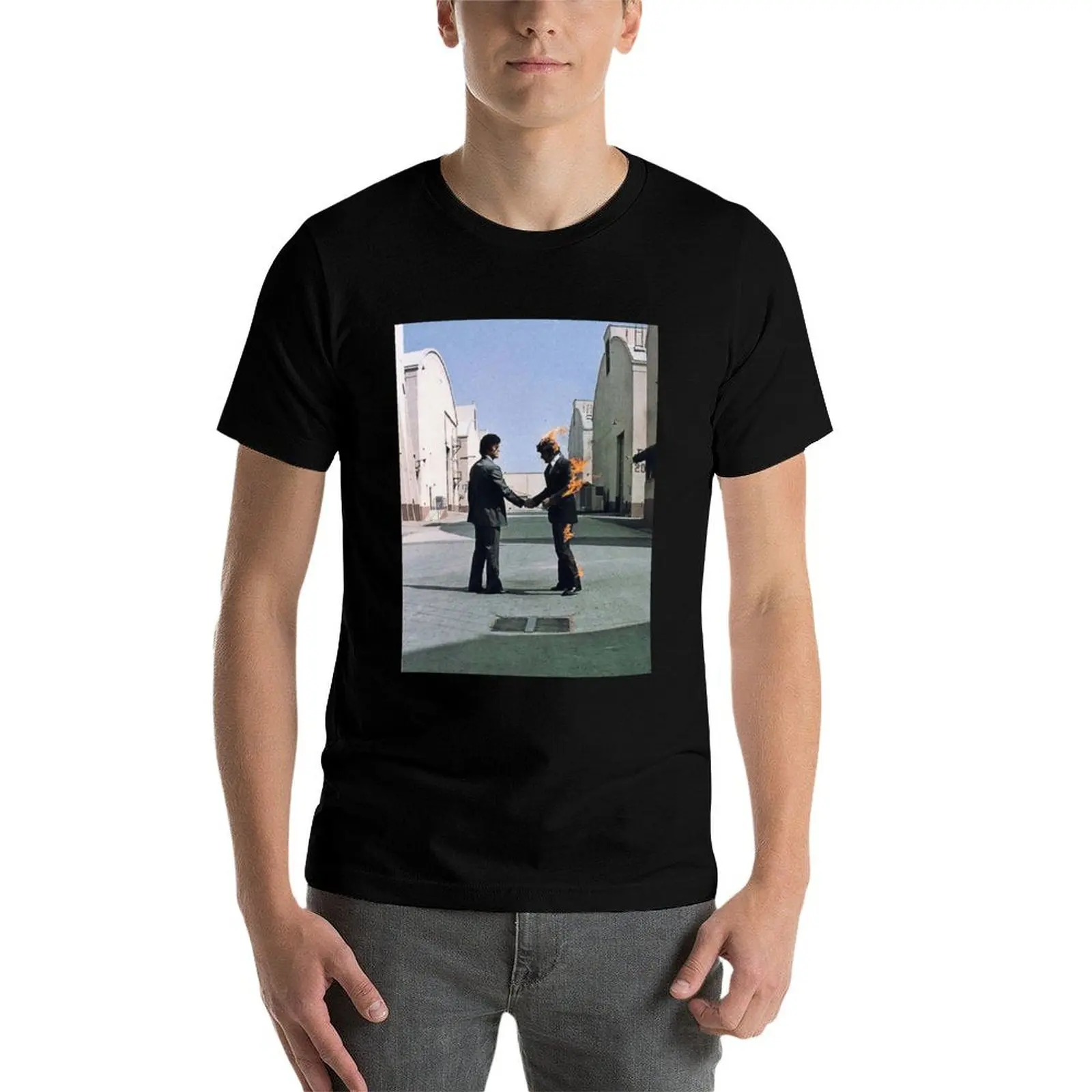 أتمنى لكم هنا ملصق تي شيرت ثقيل الوزن قميص الانمي سامية لوبوتينز رجالي طويل القامة تي شيرت #4