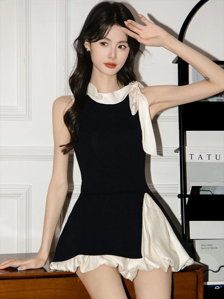 

La Chapelle Knot Svel жилет женский летний новый облегающий верхняя одежда топ асимметричный Sle для поездок на работу