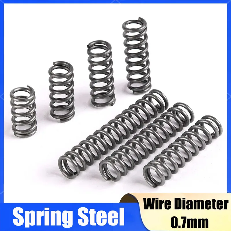 5Pcs/Lot 0.7mm Spring Steel Micro Small Compression Spring OD 4-12mm Length 5mm To 50mm Surgical Tools & Electronics Repair
