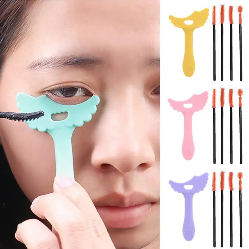Mascara Shield Guard Eyelash Makeup Applicator Tool Eye liner Auxiliary Tool Pad Silicone Resusable Eyeshadow Guard Pads For Eye