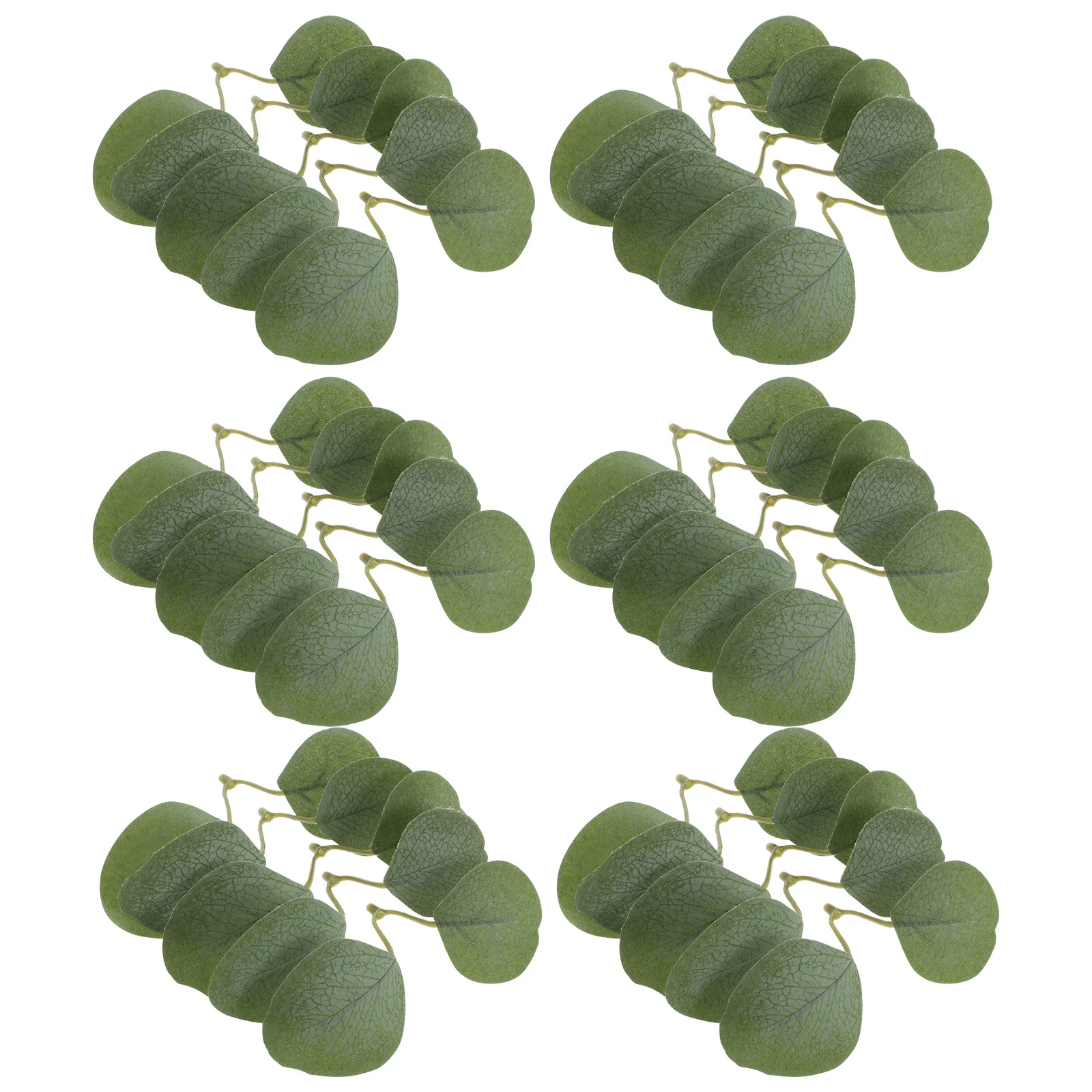 

40Pcs Faux Artificial Eucalyptus Leaves Green Fabric for DIY Wedding Bouquet Wreath Home Decor Party Table Craft Supplies