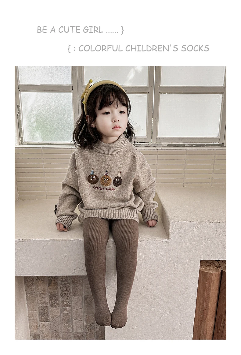 Süße Mädchen Winter Lammwolle Fleece Strumpfhosen Extra dicke Flor vertikale Streifen Strumpfhosen Ultra warme Plüsch weiche Student Kinder Leggings – Detail 24