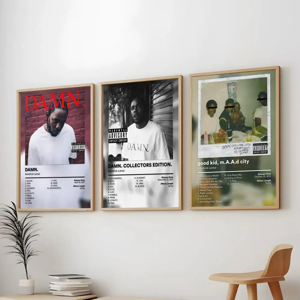 Singer K-Kendrick Lamar Music Album Painting Calligraphy Modern Aesthetic Wall Art Print Trendy Bedroom Home Decor Gift
