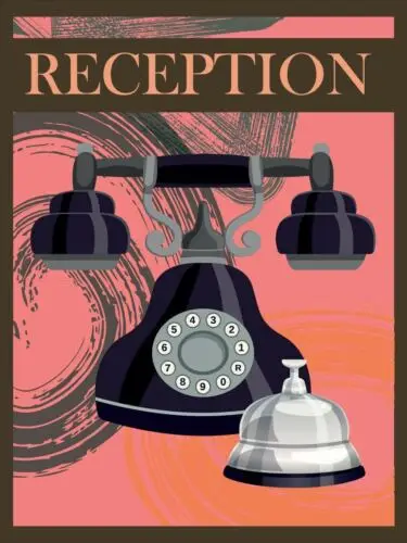 Reception Vintage Retro Metal Sign
