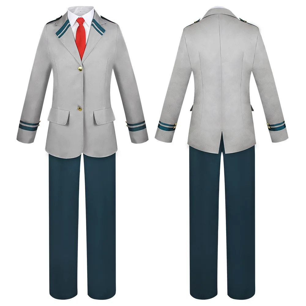 Anime My Hero Academia Shoto Todoroki Ochaco Uraraka Cosplay Costume School Uniform Wig Full Set Role Play Unisex Clothes view 2