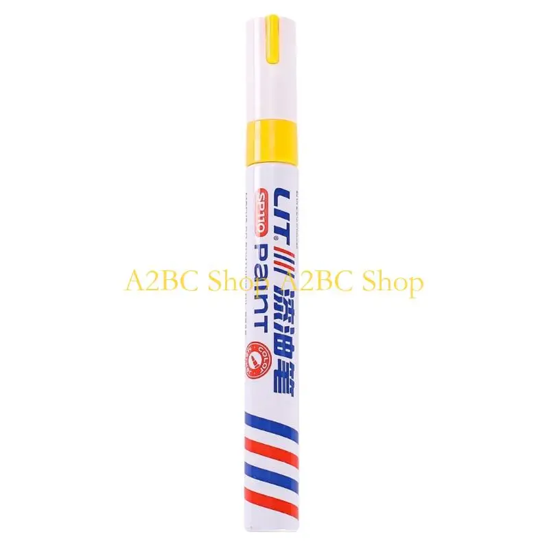 A2BC Tire Paint Pen Long Lasting Car Wheel Touch Up Paint Marker Pen Waterproof Oil Based Formula for Tire Restoration
