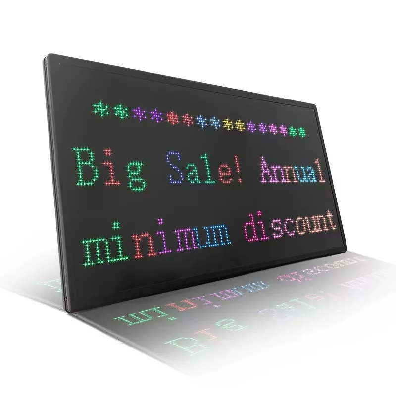 Diode advertising display sign, wireless programmable window glass display, hanging banner