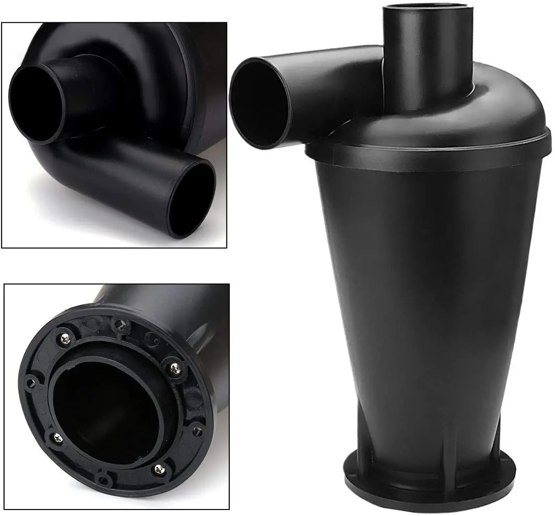 Dust Cyclone DIY Turbocharged Third Generation Industrial Dust Collector Canister Vacuum Home Cleaning with Flange Base