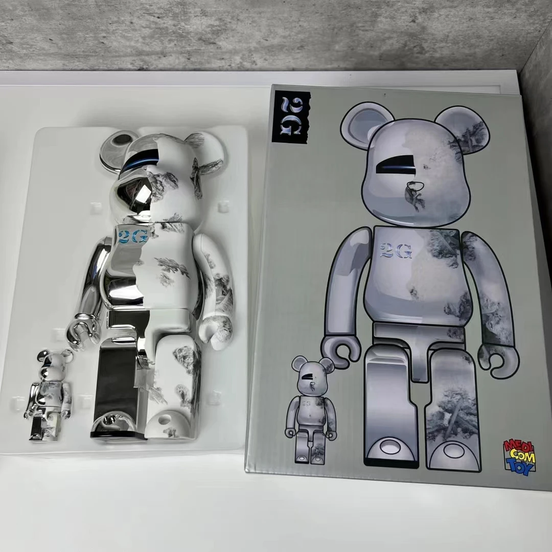 Bearbrick 400% i 100% Kongshanji Sora 2G Bearbrick Kolekcjonerska figurka prezentowa zawiera holograficzną naklejkę zapobiegającą podrabianiu