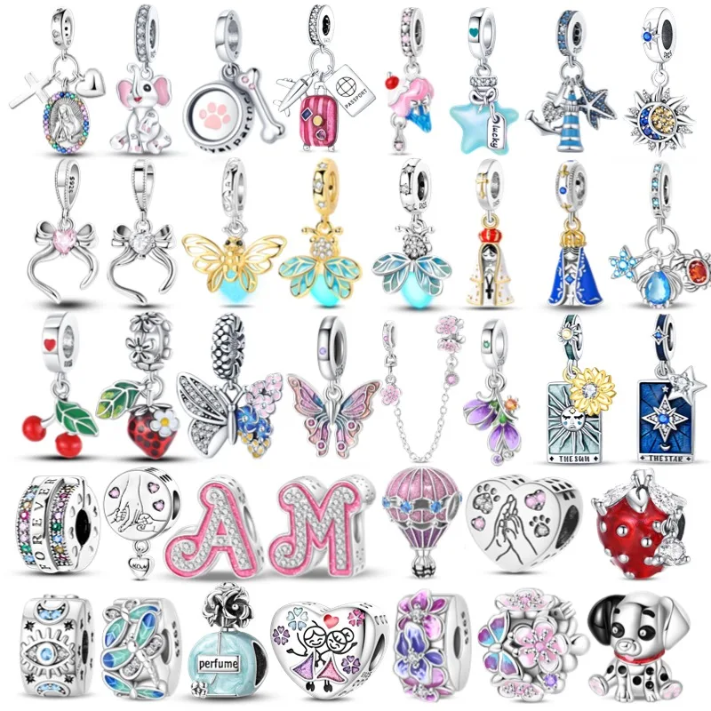 925 Sterling Silver Luminous Firefly Charms Perfume Beads Butterfly Bead fit Original Bracelet For Women DIY Jewelry accessories
