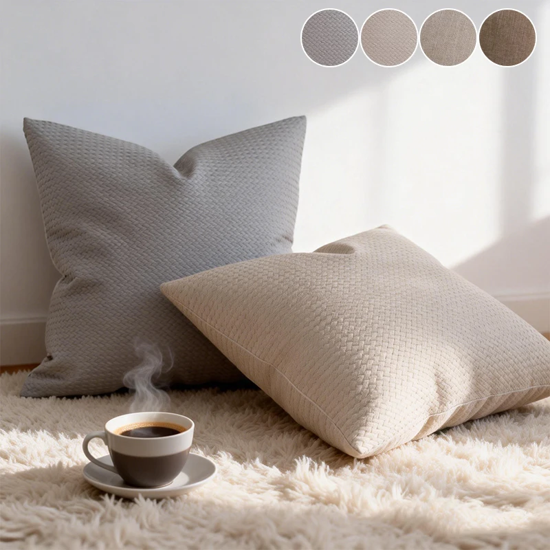 

1pc Machine Washable Polyester Pillow Cover Bedroom Decor Simple Comfortable and Soft Pillowcase Suitable for Sofa Living Rooms