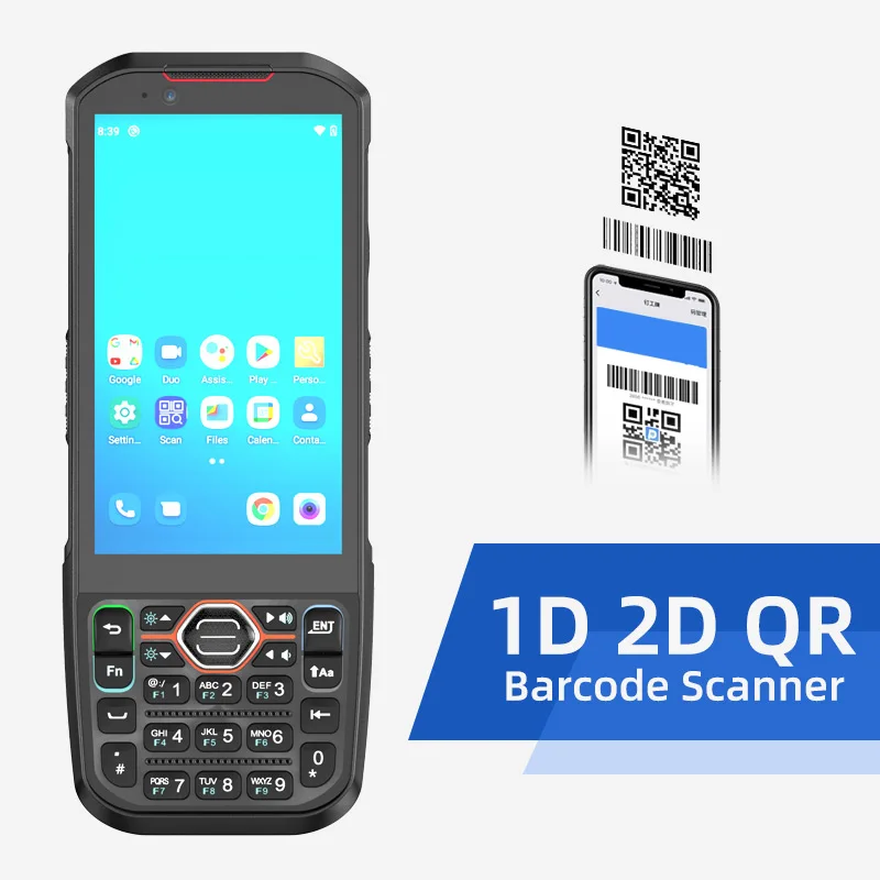 Rugged PDA Smartphone Industrial 2.0 GHz NFC Handheld 1D 2D Barcode Scanner Inventory Mobile Data Terminal