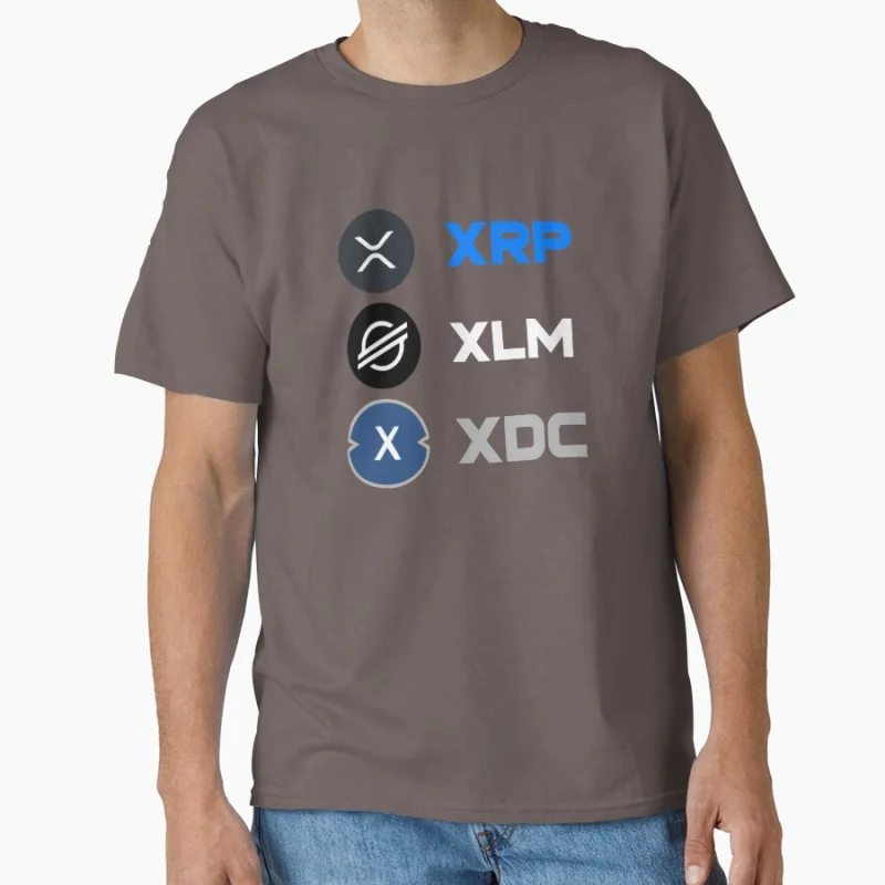 The X MEN, XRP, XLM and XDC Funny Crypto Token Cryptocurrency Blockchain Wallet HODL Gift T shirt for man Large size Tops