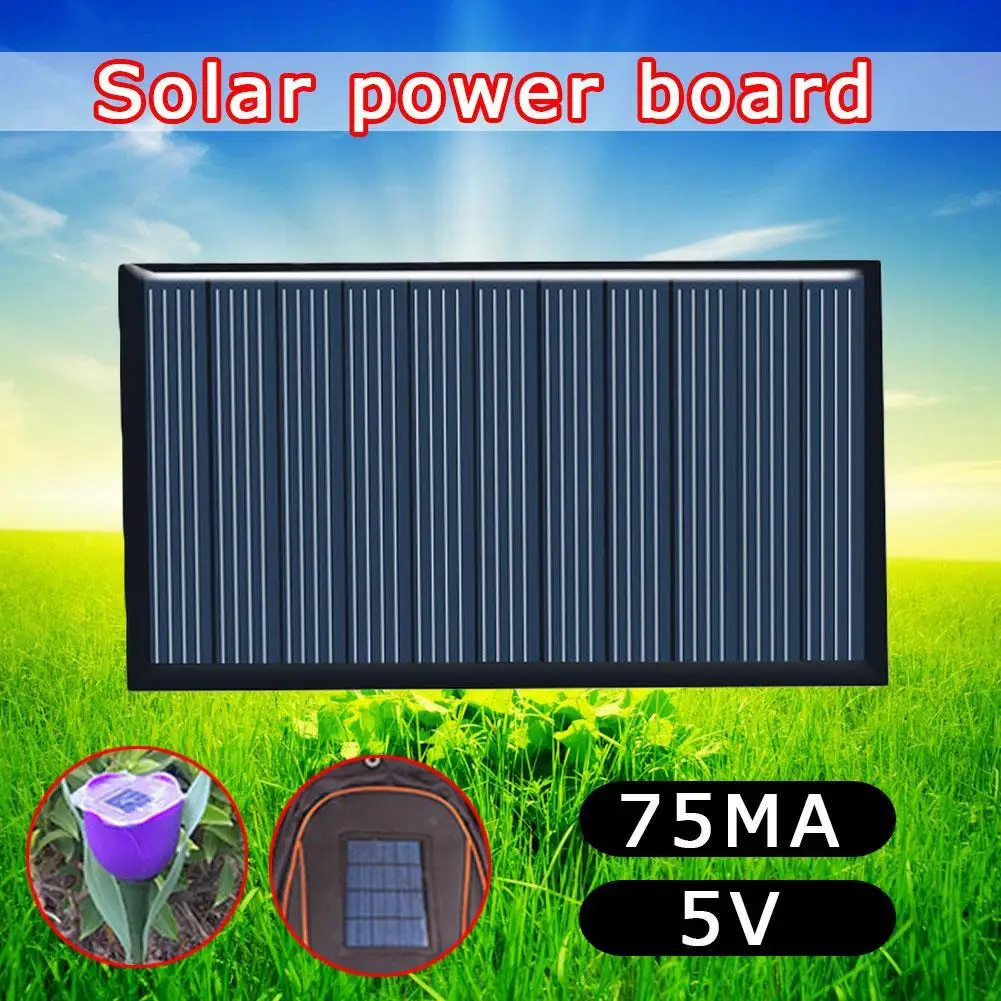 5V 75mA Solar Panel Drop Glue Board DIY Solar Silicon Panels Board Polycrystalline Garden Light Power Accessories 80x45mm 1/2pcs