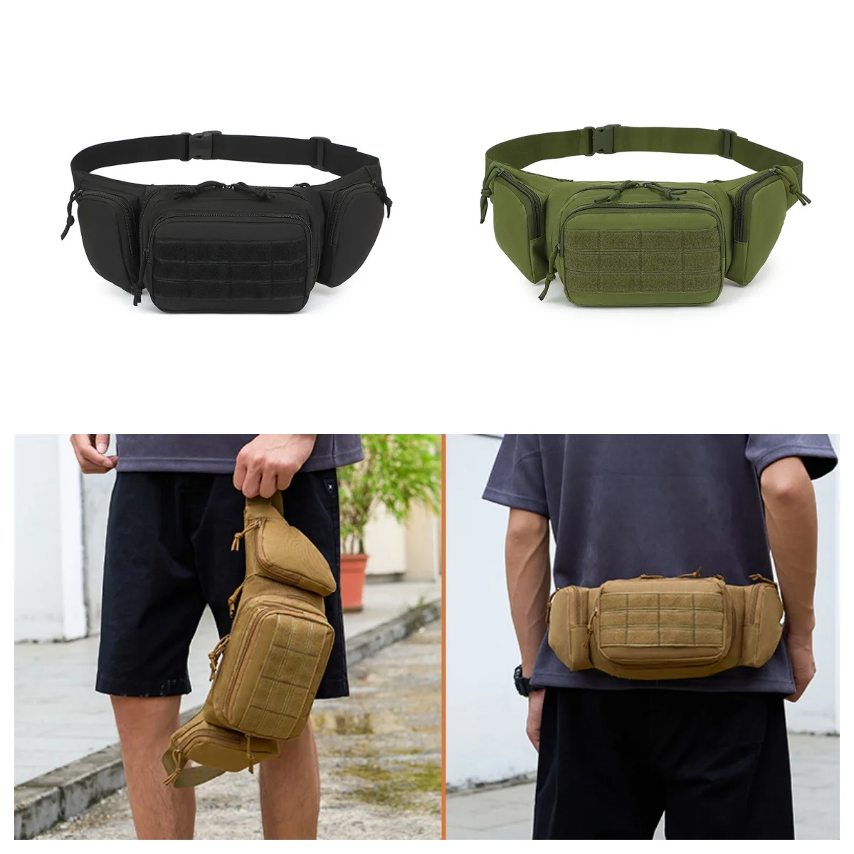 

Men Tactic Waist Bag Waterproof Outdoor Camping Pack Pouch Male Motorcycle Rider Climb Hunting Chest Belt Bum Bag