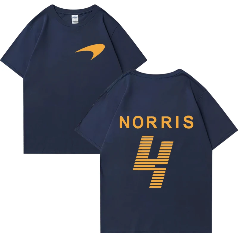Hot Lando Norris Racing Driver Double Sided Print Sweatshirt Men Women plus size tops 100% Cotton short sleeve Hip Hop Tee shirt - Image 4