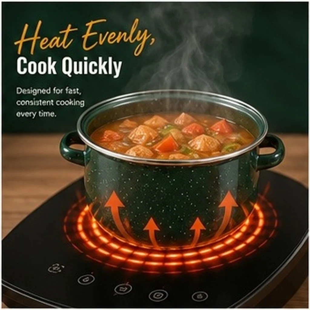 3Pcs Enamel Kitchen Cookware Set Mini Stockpot Ramen Pot Stew Pot Heat Conductive Cooking Pan Stockpot with Lid